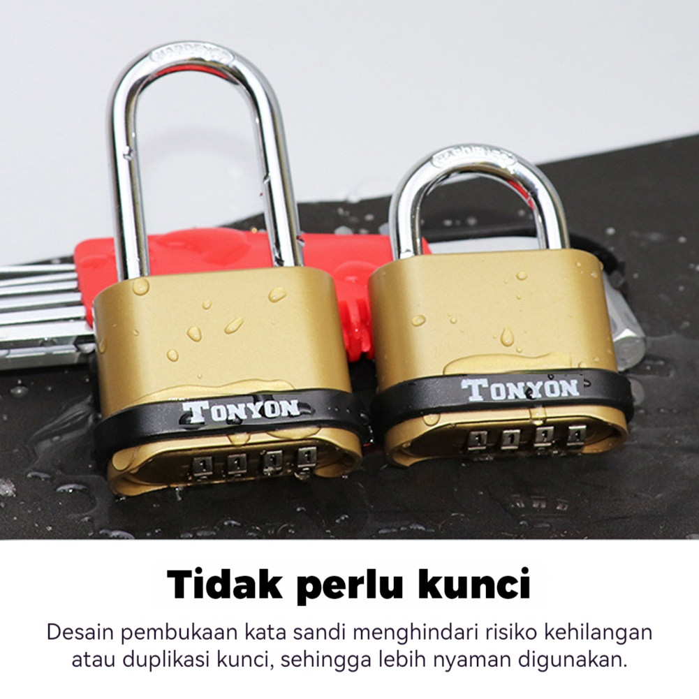 Gembok Padlock Kode Angka Kombinasi 4 Digit Anti Air Gembok Padlock Kunci Untuk Maling Pintu Garasi 