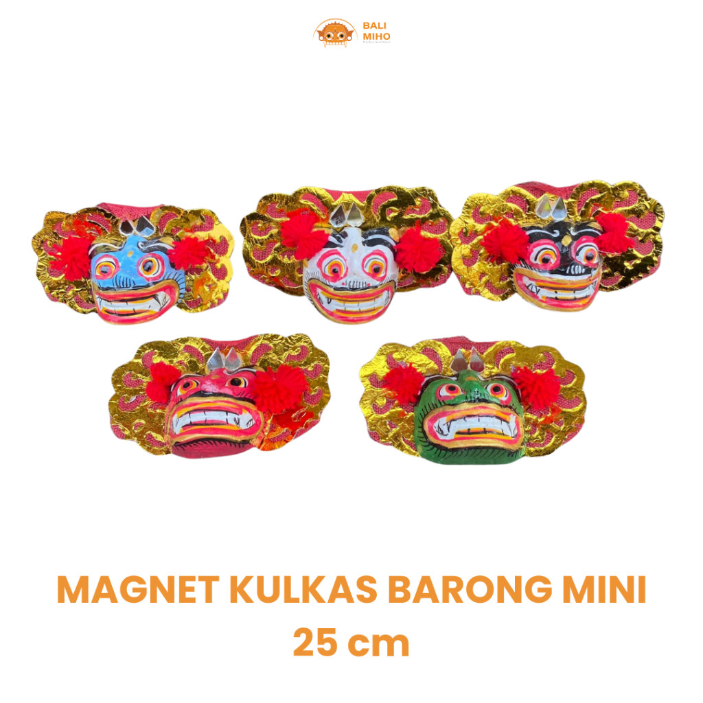 Magnet Kulkas Barong Mini Kayu - Barong Kayu Mini - Kerajinan Tangan Bali - Oleh - oleh Khas Bali - 