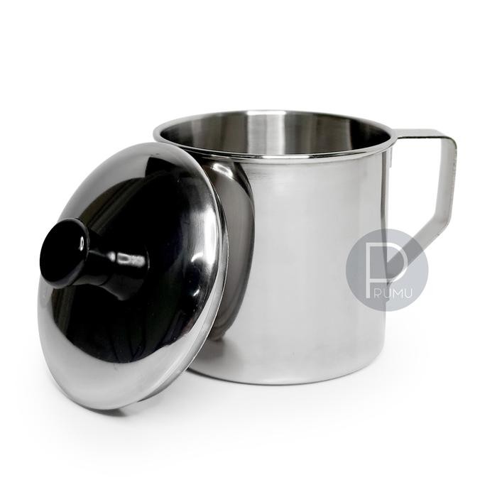 Mug Stainless Kecil 300ml - Mug Tutup - Cangkir Stainless - YD554 8cm