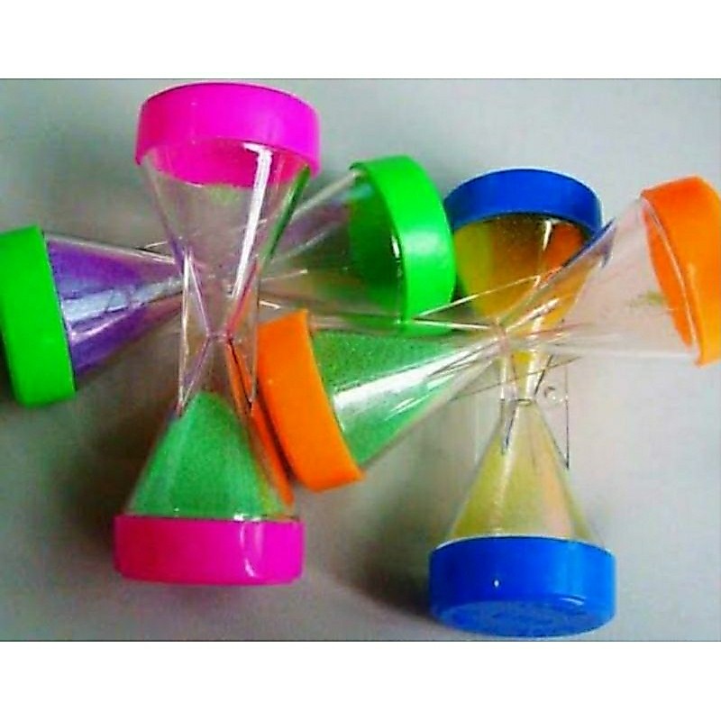 MAINAN PASIR WAKTU WARNA WARNI / MAINAN ANAK isi 5
