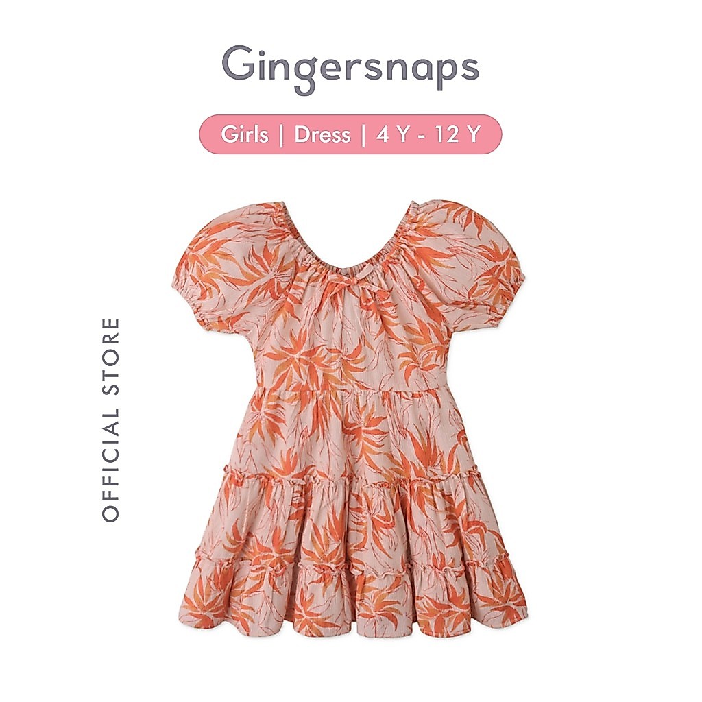 Gingersnaps Bohemian Trotter Dress Orange - Dress Anak Perempuan (Orange)