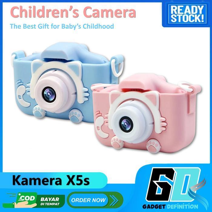 Kamera Anak Kamera Digital Selfie 2 Lensa Dual Kamera Kamera Selfie - Merah Muda