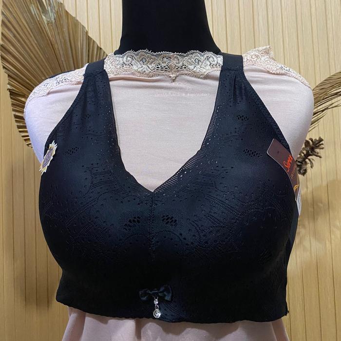 Bra sorex CA063 selembut sutra cup D busa sedang tanpa kawat - Hitam, 36