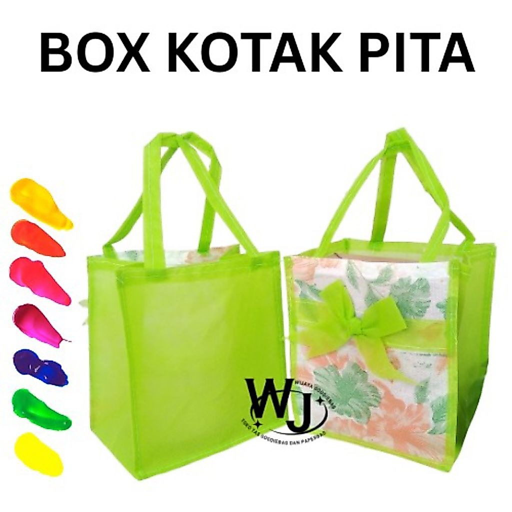 Goodiebag tas kain hajatan box nasi motif isi 12pcs
