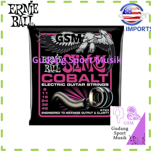 Senar Gitar Elektrik Ernie Bal 0.09 Slinky Cobalt (Anti Karat) Import USA Premium     Berkualitas