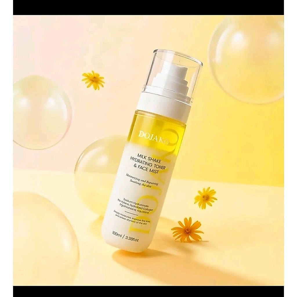 DOJAKO Face Mist 100ML Milk Shake Hydrating Toner & Setting Spray / Anti Wrinkle Serum