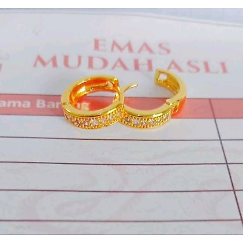 anting dewasa emas muda asli berat 2gram kadar 875 ada surat