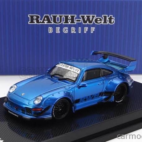 1/64 CM Model RWB Blue Biru - PORSCHE - 911 993 RWB RAUH-WELT COUPE 1995