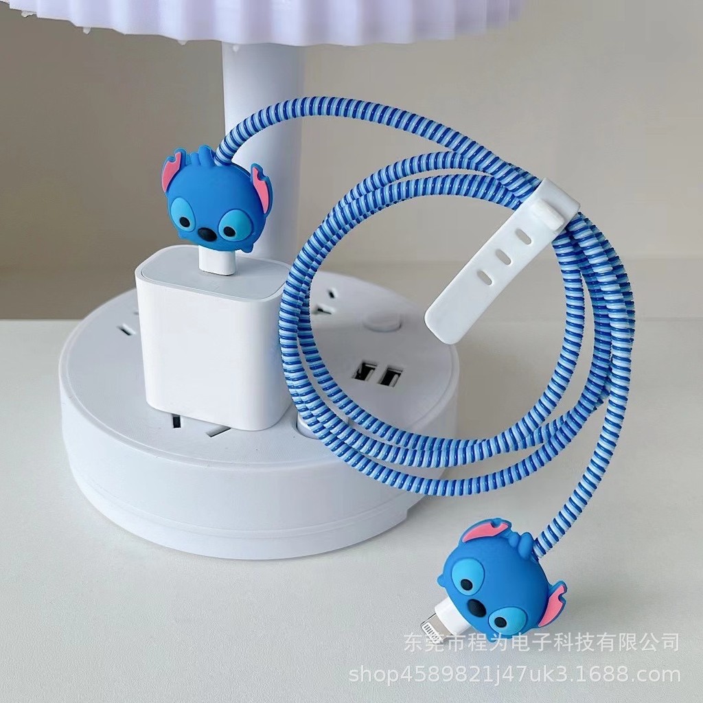 Pelindung Kabel Data Charger 1 set 4 item Set Cable Bite Karakter Universal Cable Bite HP Motif Kart