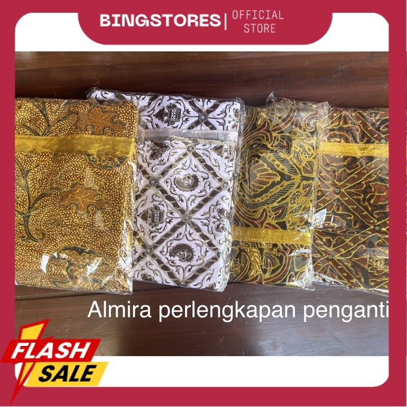 Jarik prada manten / jarik prodo motif coklat dan putih (isi 2 pcs) APP