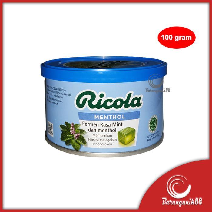 Ricola Menthol LemonMint Drum 100gr Permen - Menthol, 100 gram