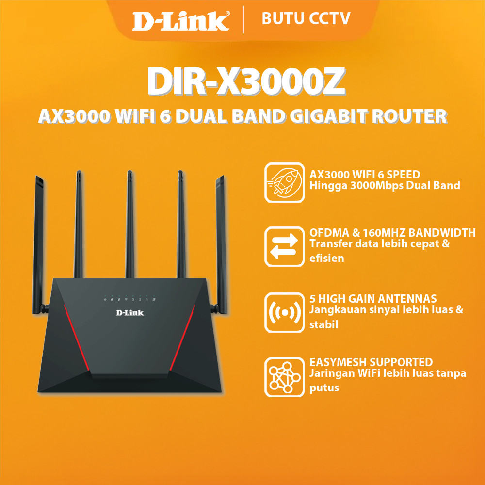 D-LINK DIR-X3000Z AX3000 WIFI 6 DUAL BAND GIGABIT ROUTER