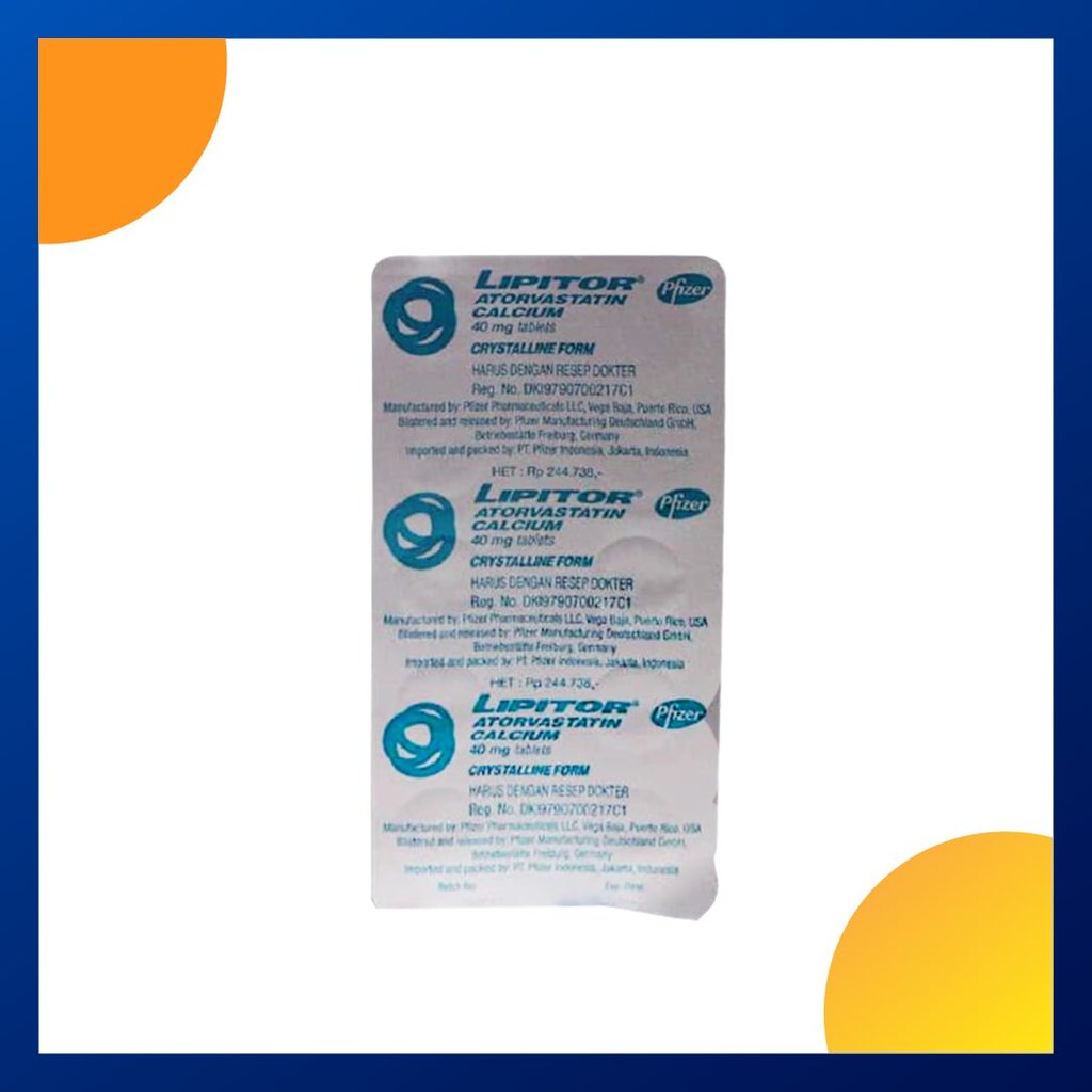 LIPITOR 40 MG 1 BLISTER @ 10 TABLET SALUT SELAPUT