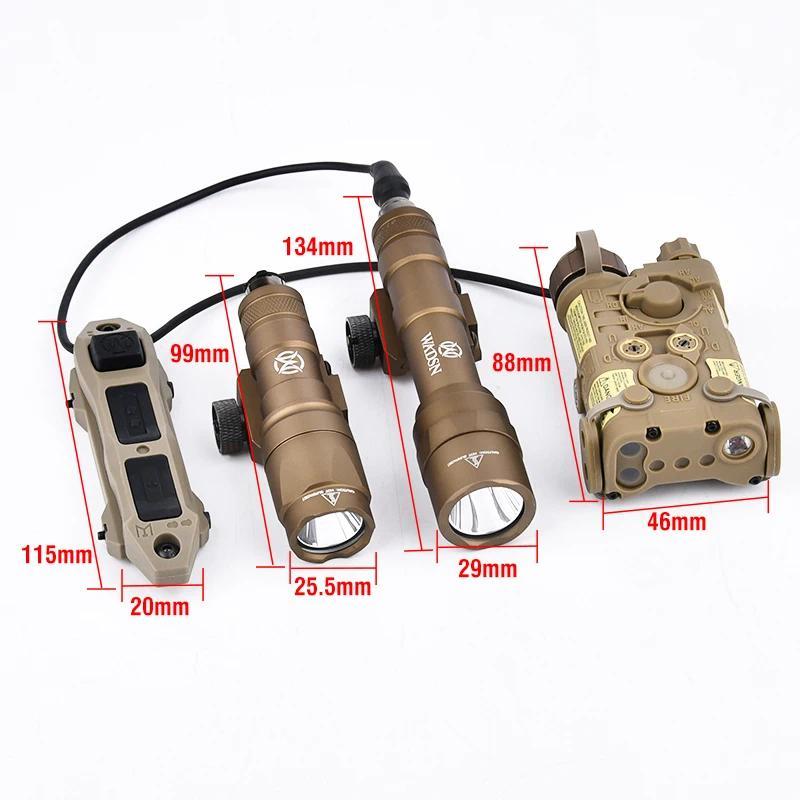 WADSN Tactical L3 NGAL PEQ Red Green Blue Laser White Strobe Surefir M300 M600 Flashlight Hunting Fl