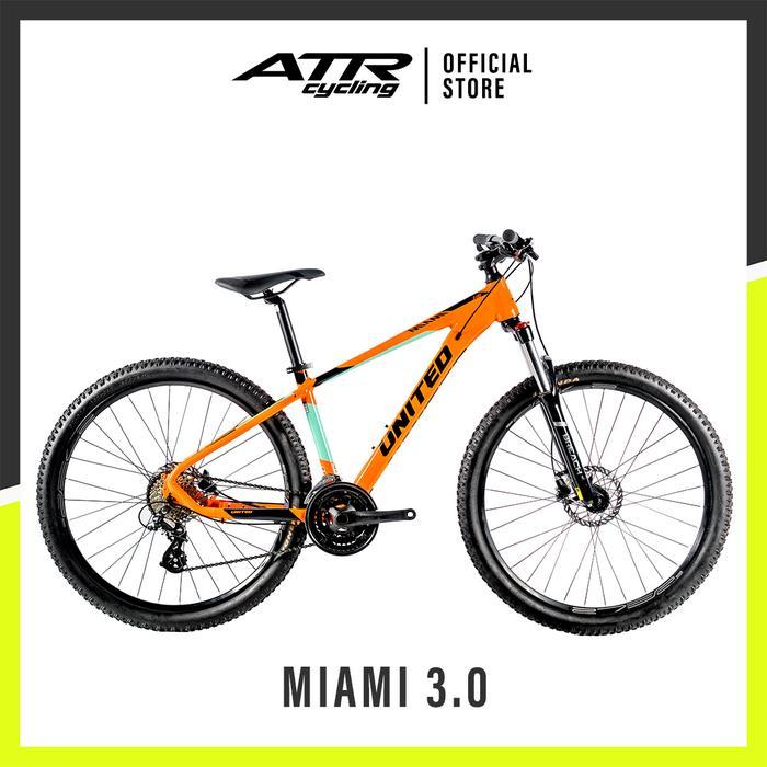 United Sepeda Gunung MTB AL 27,5-24 SP U MIAMI 3.00 (M) (20) OR-BK-AQ
