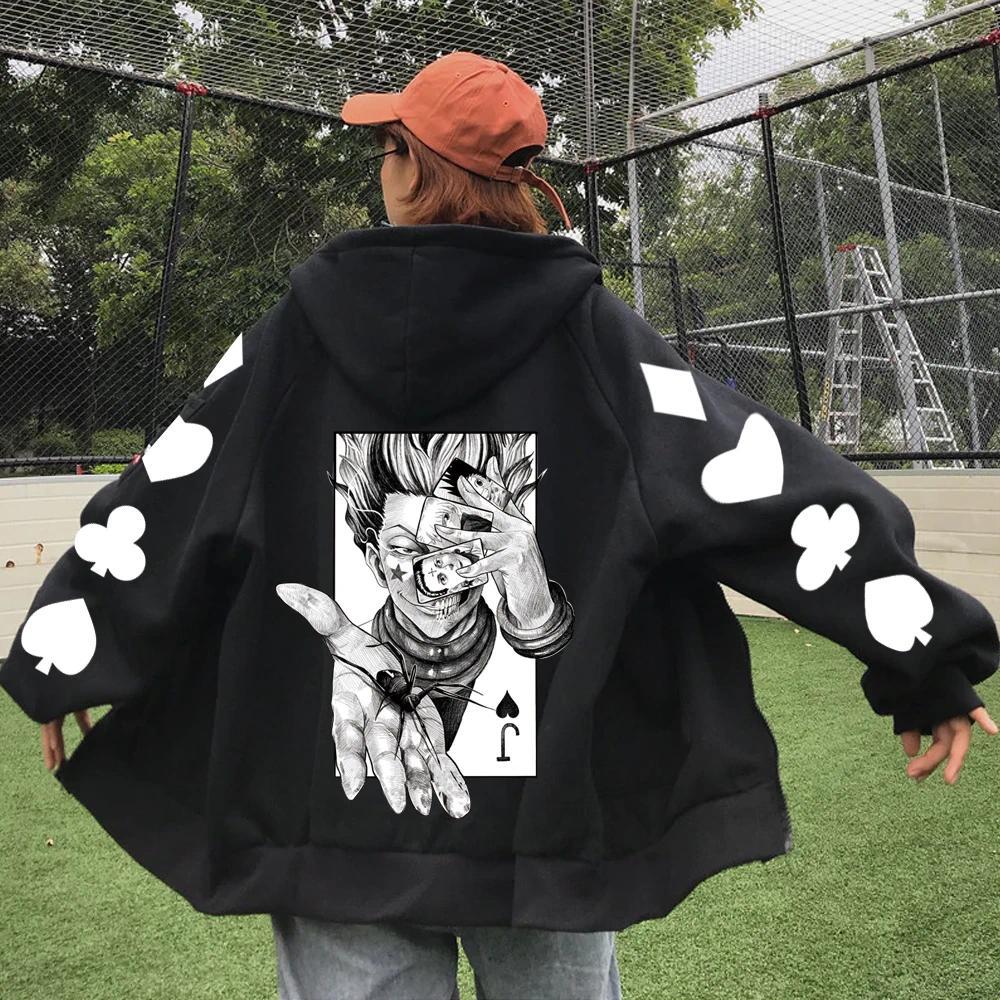 Anime Hisoka Long Sleeve Zipper Hoodie Hisoka Unisex Casual Clothes zipper jacket coats