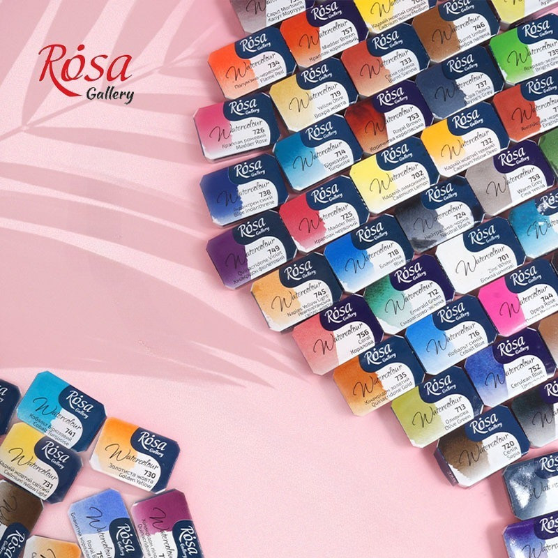 

ROSA Artist-grade Solid Watercolor Paint Full Block 2.5ML Monochrome Self-selected Student Artist Painting Art Supplies