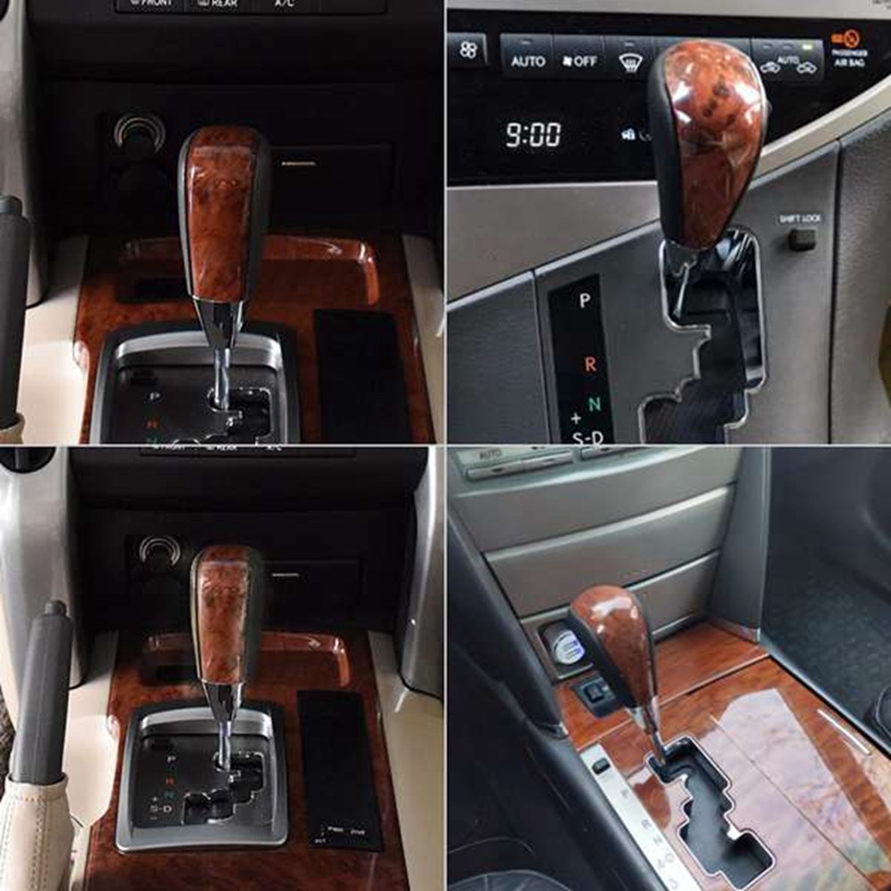 SXR-Wood Grain Car Gear Shift Knob For Toyota Corolla Camry/Harrier Fortuner Crown Land Cruiser Leve