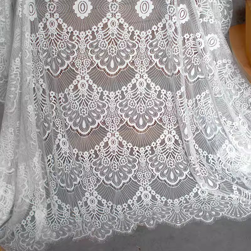 

Soft quality lady underwear clothing diy sewing lace 1.5*3 meter Nice eyelash chantilly lace for wedding gown