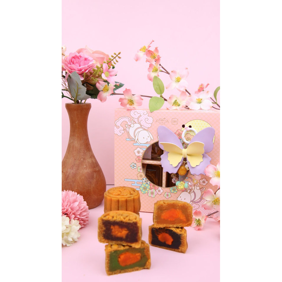 

JT Golden Harvest Mooncake Package Keyring Hampers isi 4 Rasa + Telur Asin