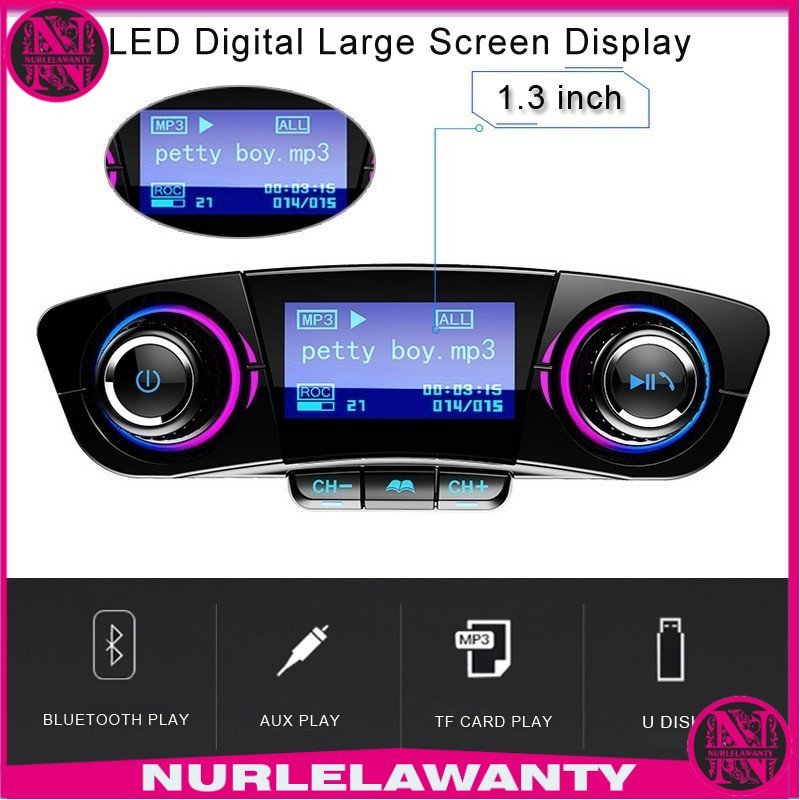 

- JINSERTA Bluetooth Audio Receiver FM Transmitter USB Charger - BT06 -