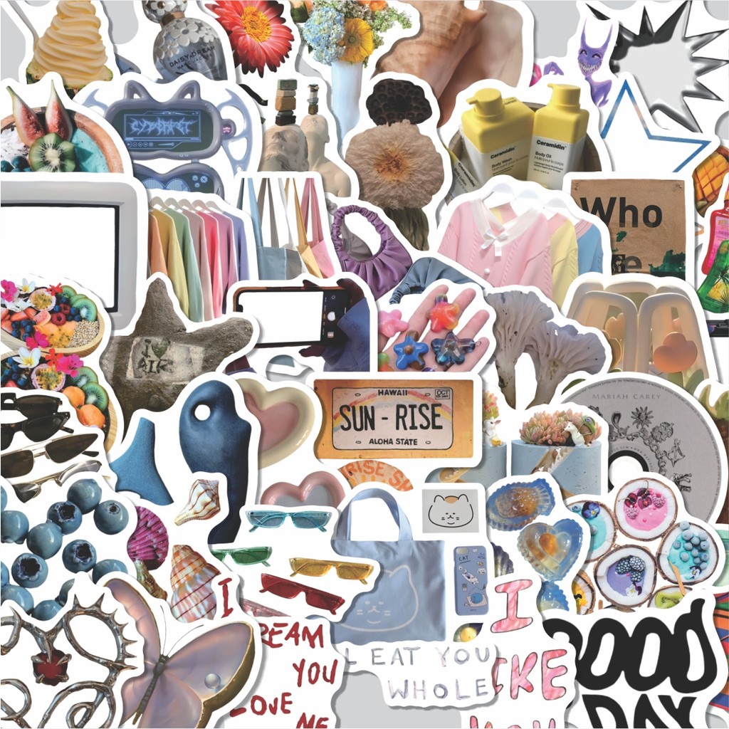

Stiker Cutting Pack Stiker Aesthetic Retro Whimsy Vibes Isi 100Pcs Series Aesthetic Lucu Keren Untuk Koper Bahan Vynil