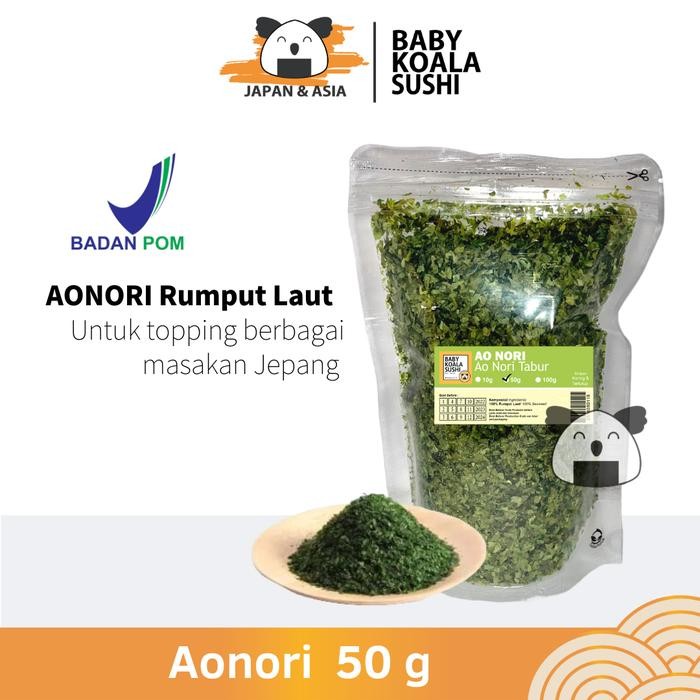 

promo AONORI Bubuk Nori 50 g │Ao Nori Powder Taburan Takoyaki │ Seaweed Powder Mentai - Aonori -50g terlaris