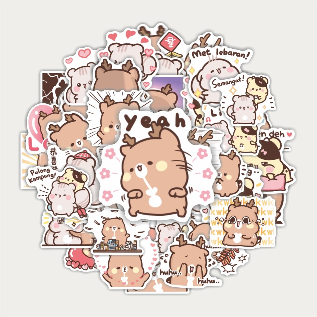 

Sticker Pack Stiker Kartun Boneka Bear Sweet House Happy | Sticker TUMBLR | Stiker LAPTOP KOPER HELM