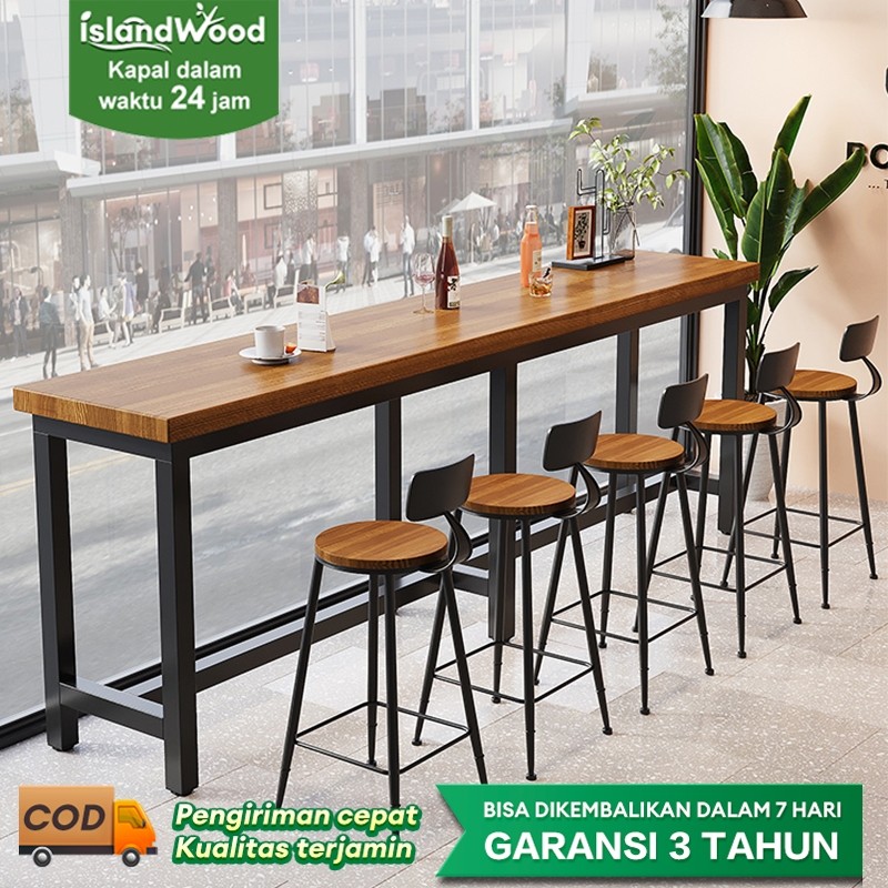 Meja Bar Set 4 Kursi Meja Cafe Besi Meja Makan Minimalis Meja Bar Panjang Sempit Meja Dapur Meja Kop