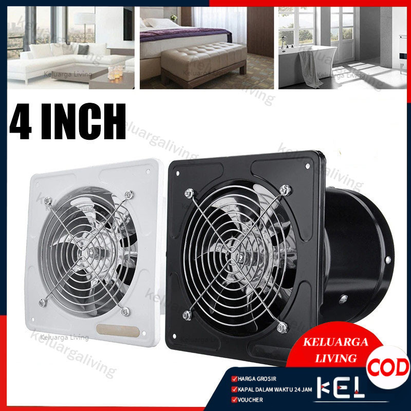 Exhaust Fan Dinding 4Inch/6Inch Kipas Exhaust Ventilasi Dinding exhaust fan kamar mandi Booster Fan 