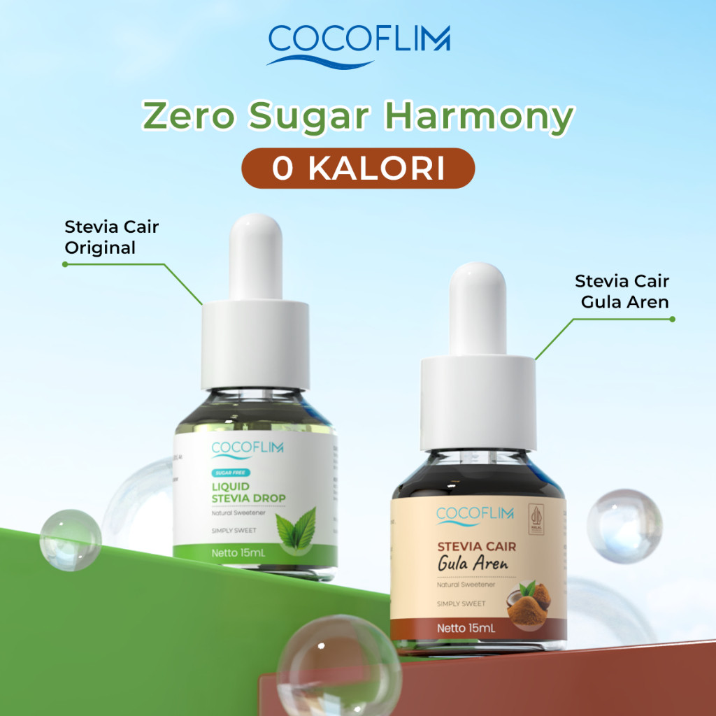 

Cocoflim Stevia Cair Original Dan Gula Aren ukuran 5ml Dan 15ml. Natural Sweetener