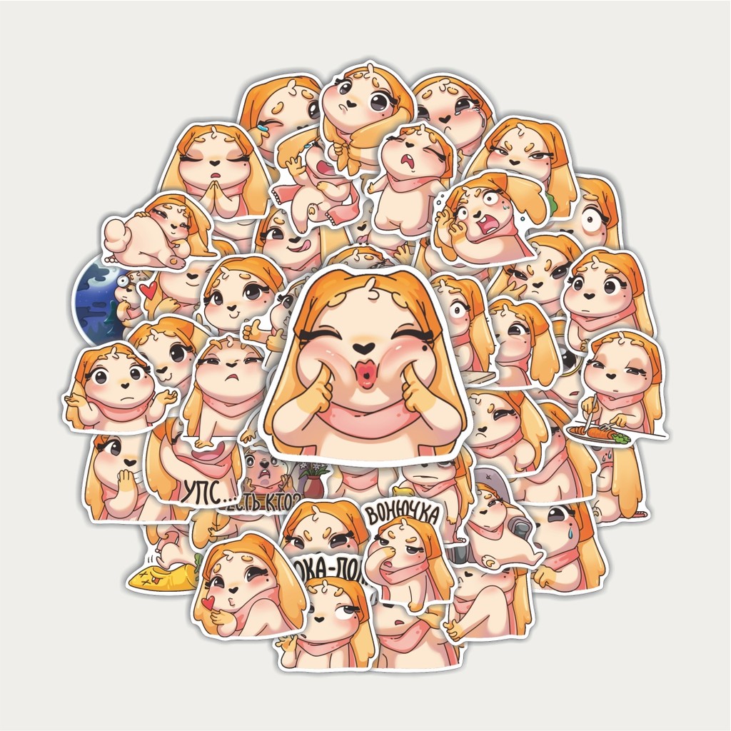 

Sticker Pack Stiker Animal Cute Doggy Valya | Sticker TUMBLR | Stiker LAPTOP KOPER HELMP