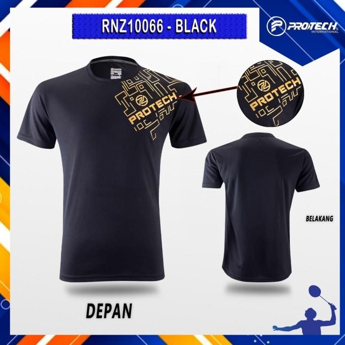 KAOS BADMINTON PROTECH FOR TRAINING TEE RNZ 10066/RNZ10066 BLACK - M