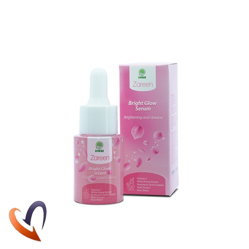 Zareen HNI Bright Glow Serum HNI HPAI 20 ml Brightening & Glowing Serum Wajah