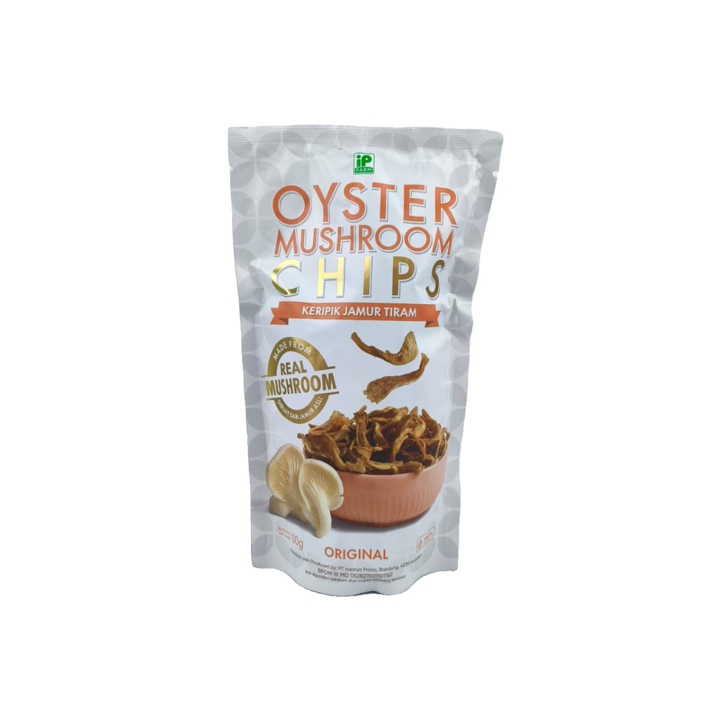 

IP Farm Oyster Mushroom Chips Original 50Gr Keripik Jamur Tiram