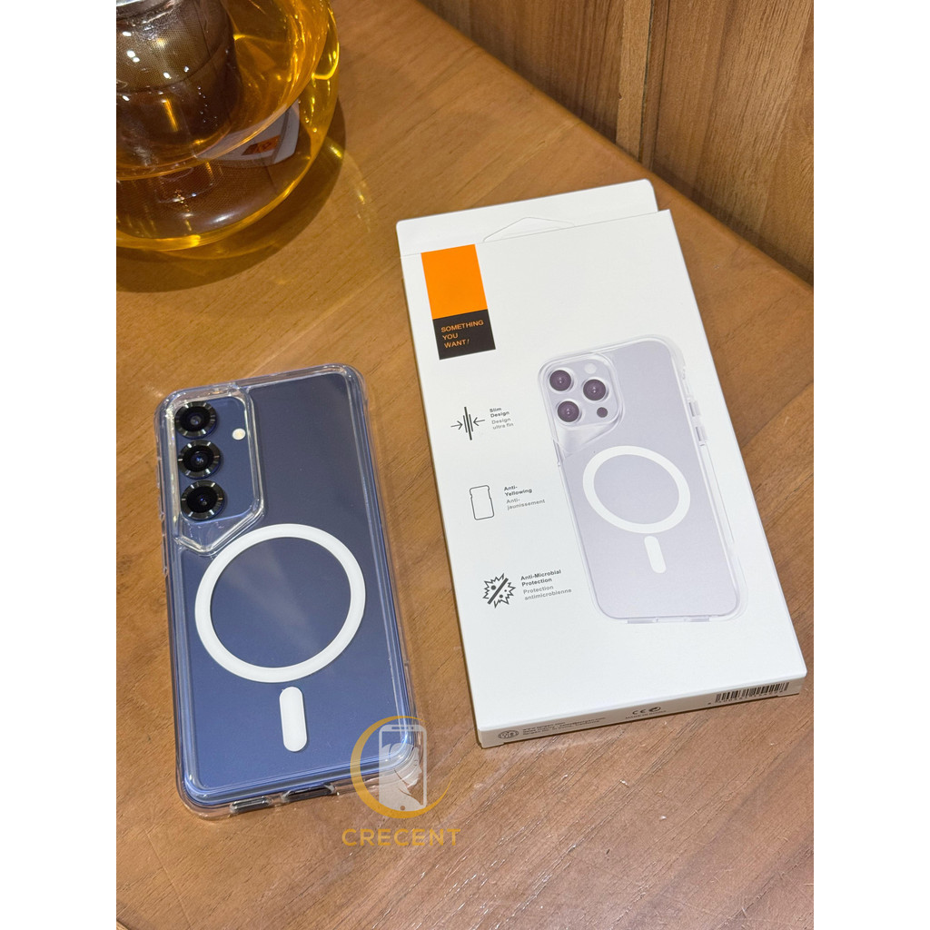 Spigen Terbaru Model SOFT CASE Ultra TPU Full Silikon Magnetik Magsafe Clear Slim Crystal Flex Milit