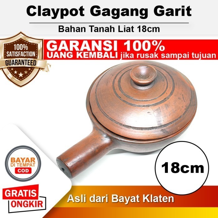 Pawon Gerabah |  Claypot Gagang Garit Tanah Liat Gerabah Tahan Panas Panci Nabe Hotplate Jepang Kore