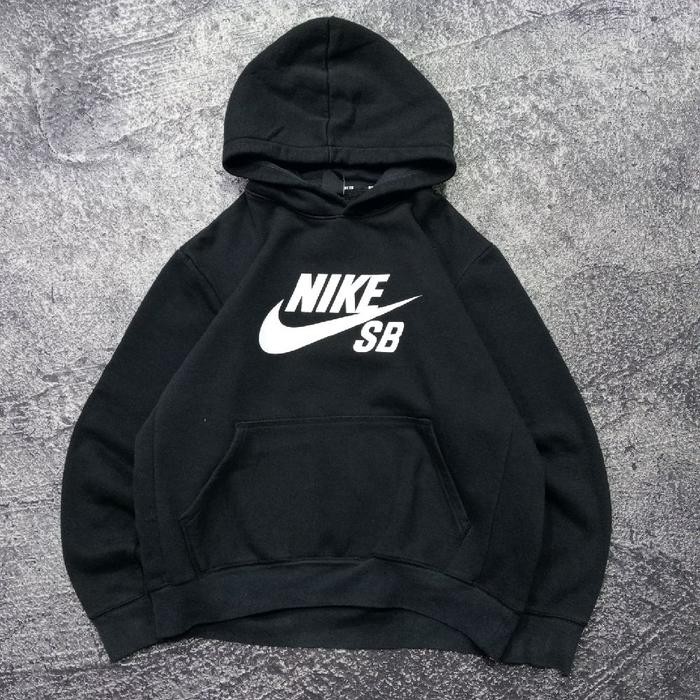 Jaket Hoodie NIKE SB hitam jaket casual boxy bagus size xxl