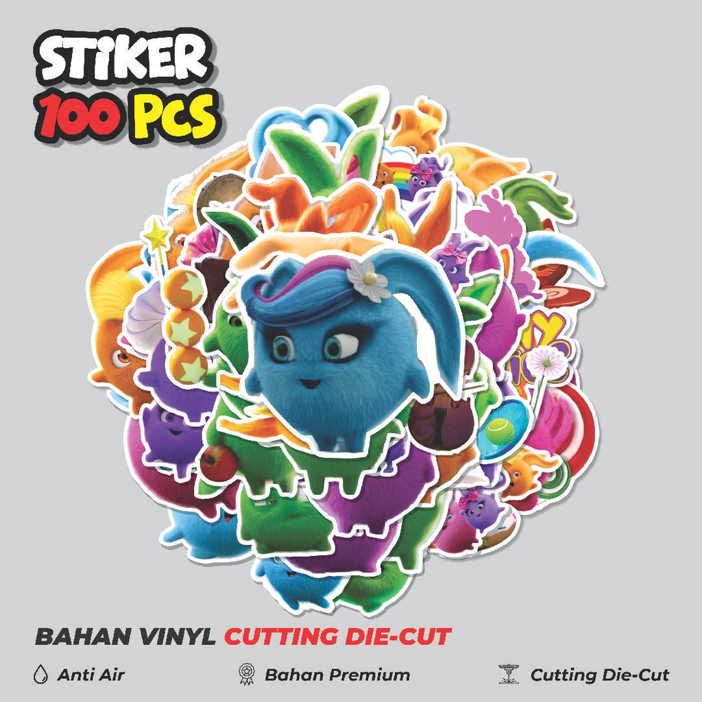 

Terbaru! 50 pcs Stiker Kartun Sunny Bunnies Dekorasi Lucu Kreatif untuk Notebook, Skateboard, HP