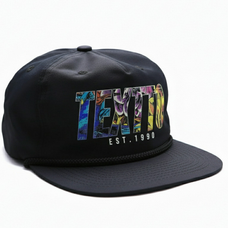 ITALICS KOLIBRI | TEXTTO SNAPBACK HAT | NYLON BLACK