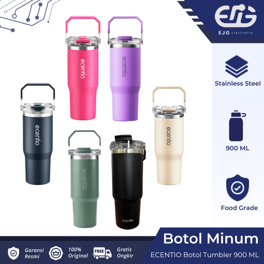 ECENTIO Tumbler Stainless Vacuum 900ml Thermos Botol minum ACC7 Original