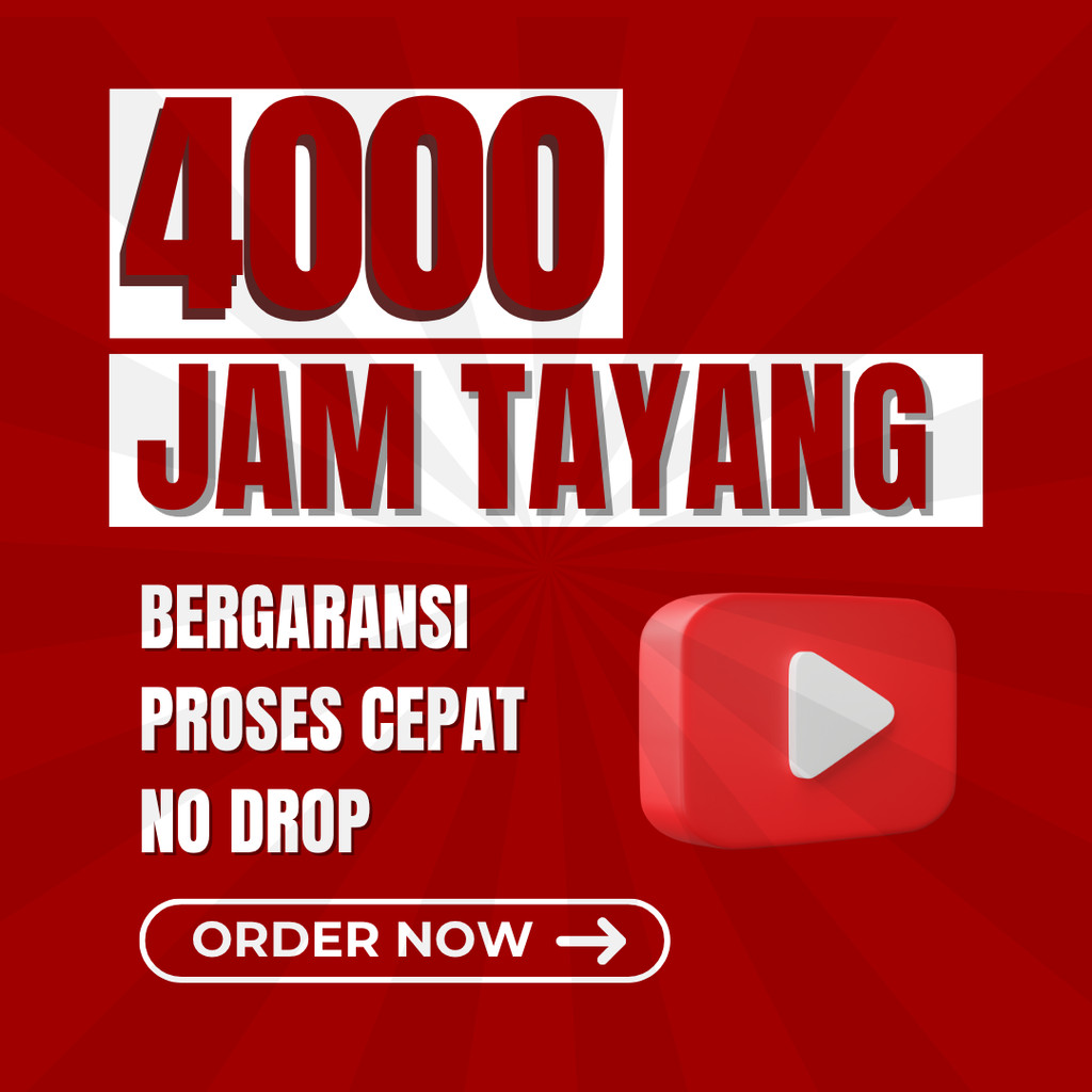 Monetisasi 4000 Jam Tayang YT MURAH