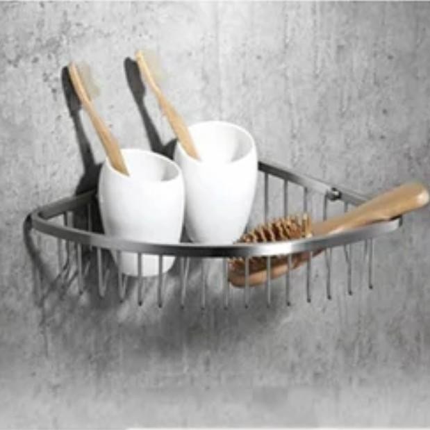 Rak Kawat Stainless Sudut/Rak SerbagunaTempat Sabun Sudut Stainless