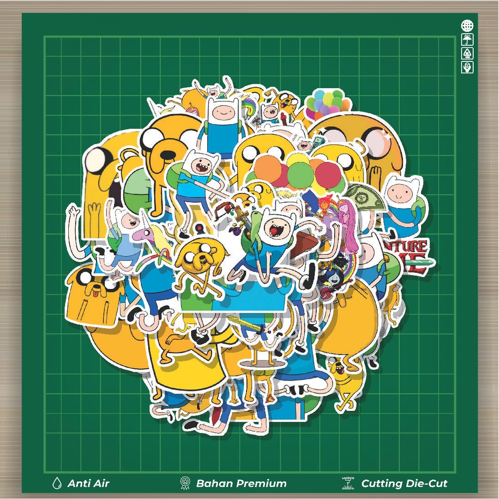 

HOT 50 PCS STIKER Stiker Kartun Adventure Time With Finn & Jake Stiker Fashion Cars Decal Dingin Kartu Album Custom Vinyl Anti Air- Sticker Aesthetic Buku Journal Koper Casing HP Tablet Laptop Helm Motor Botol Minum