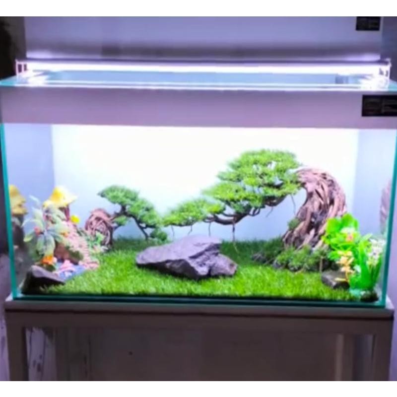 Rumput Sintetis Swiss Ukuran 100 Cm X 25 Cm - Rumput Aquarium Dekorasi