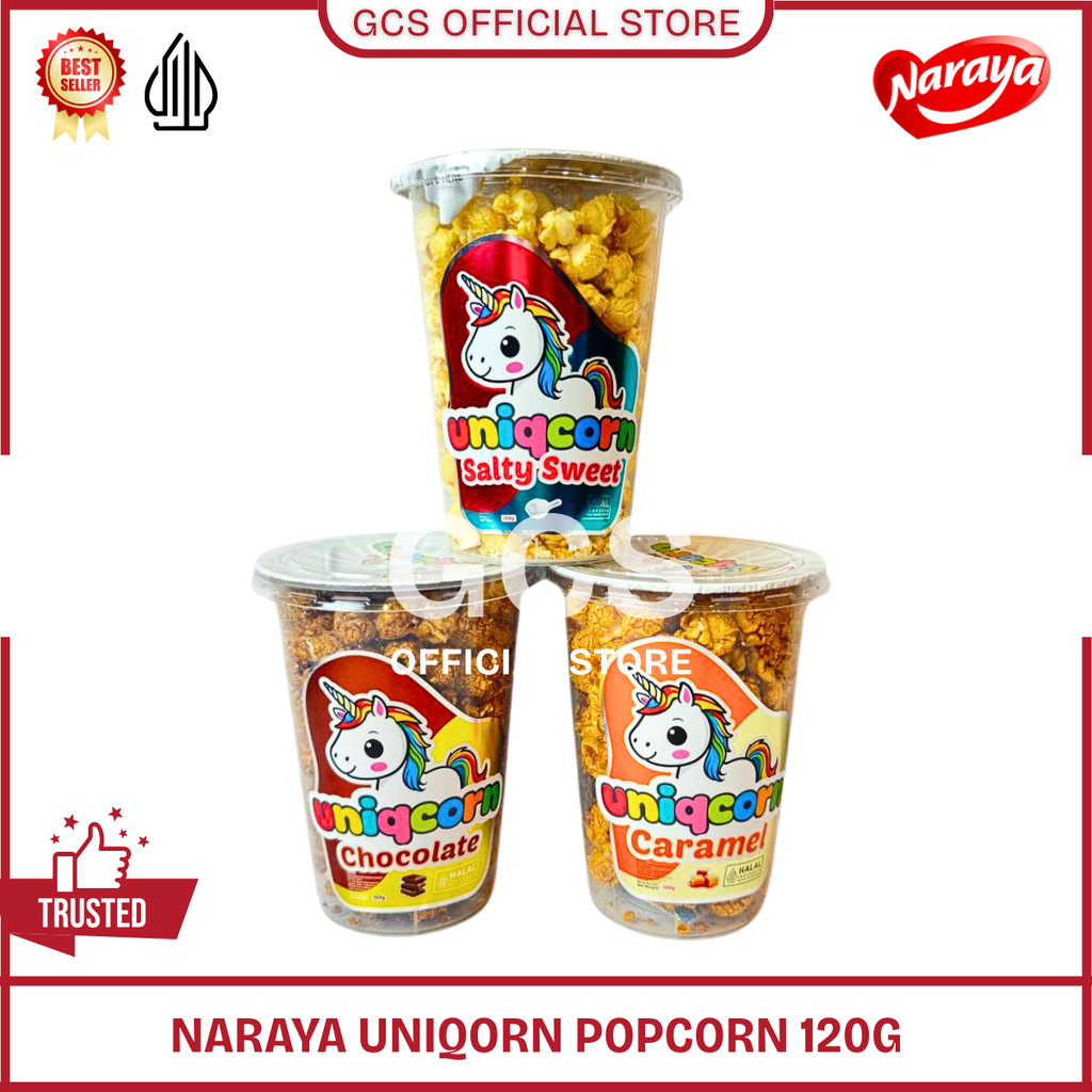 

Naraya Uniqcorn Popcorn Big Ball Berondong Jagung Rasa Coklat Caramel Sweet Salty 120g