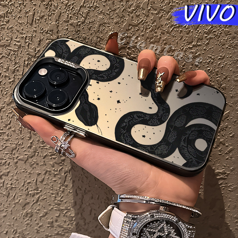 Estetik Snake Glossy Hologram PC Case VIVO Y17s Y12 Y12S Y15s Y21 Y03 Y16 Y22 Y18 Y02 Y17 Y27s Y30 Y