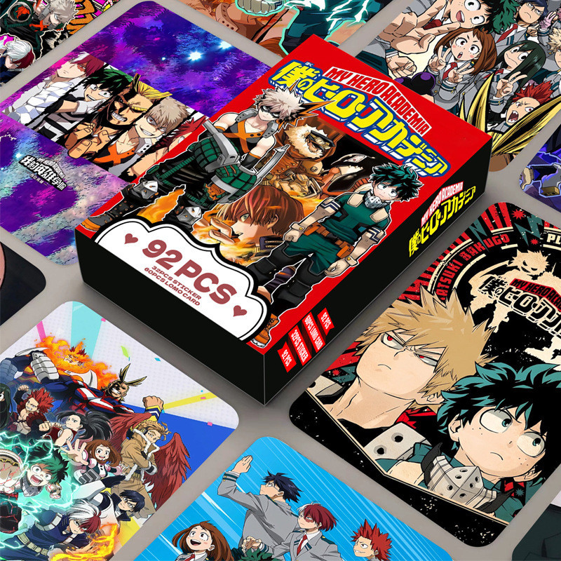 

New HD Color Print Photo Card My Hero Academy Double-sided LOMO Card Collection Card Sticker Bookmarks