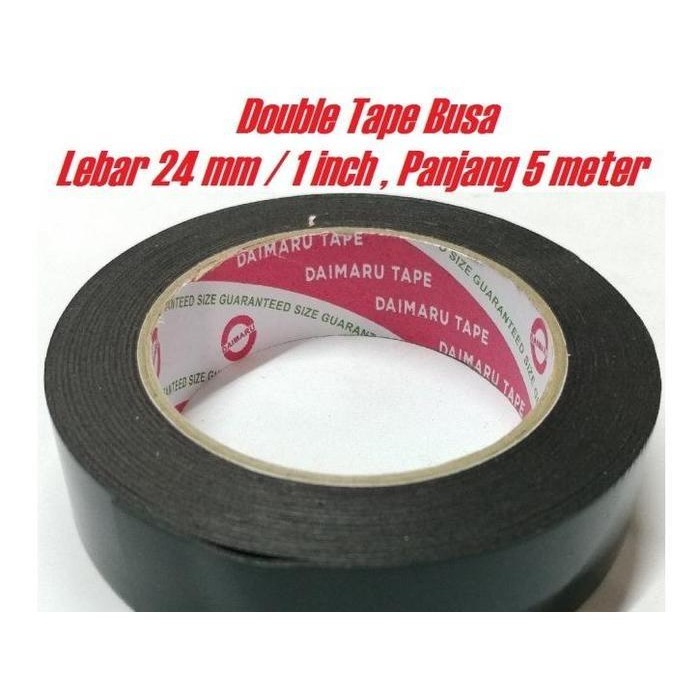 

Daimaru Double Foam Tape / Double Tape Busa 24 mm × 5 m Lakban Perekat 2 Sisi