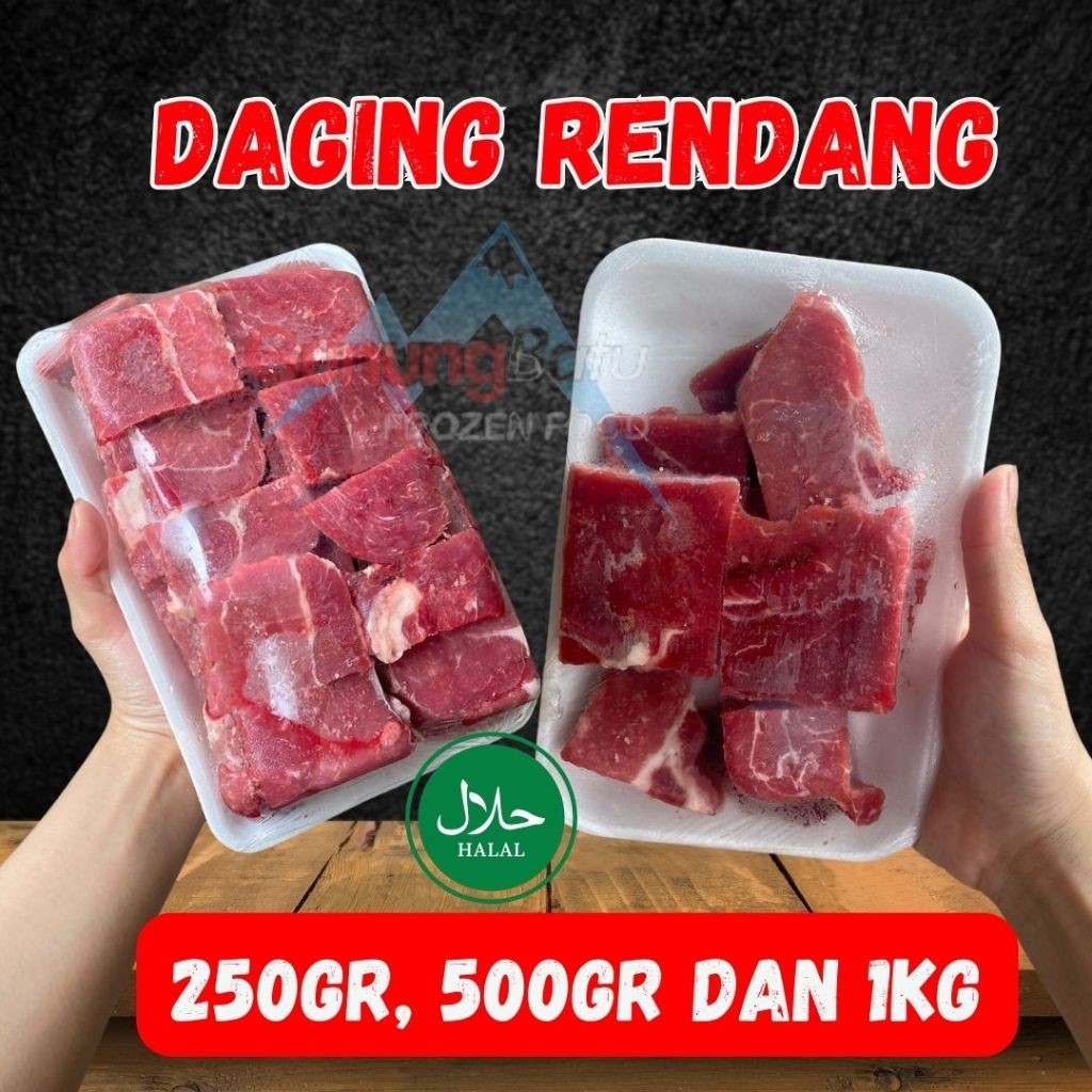 

BEEF RENDANG/ DAGING RENDANG BEKU 250GR/500GR/1KG